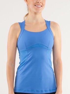 Lululemon Chaturanga Tank Top in Porcelain blue color size 6